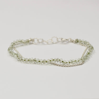 armbandje met groene amethist