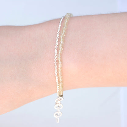zilveren Vermeer armband met citroenkwarts