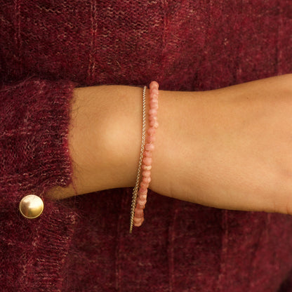 zilveren armband met rodochrosiet-Hester Zagt