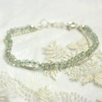 Armbandje met zilver en groene amethist-Hester Zagt