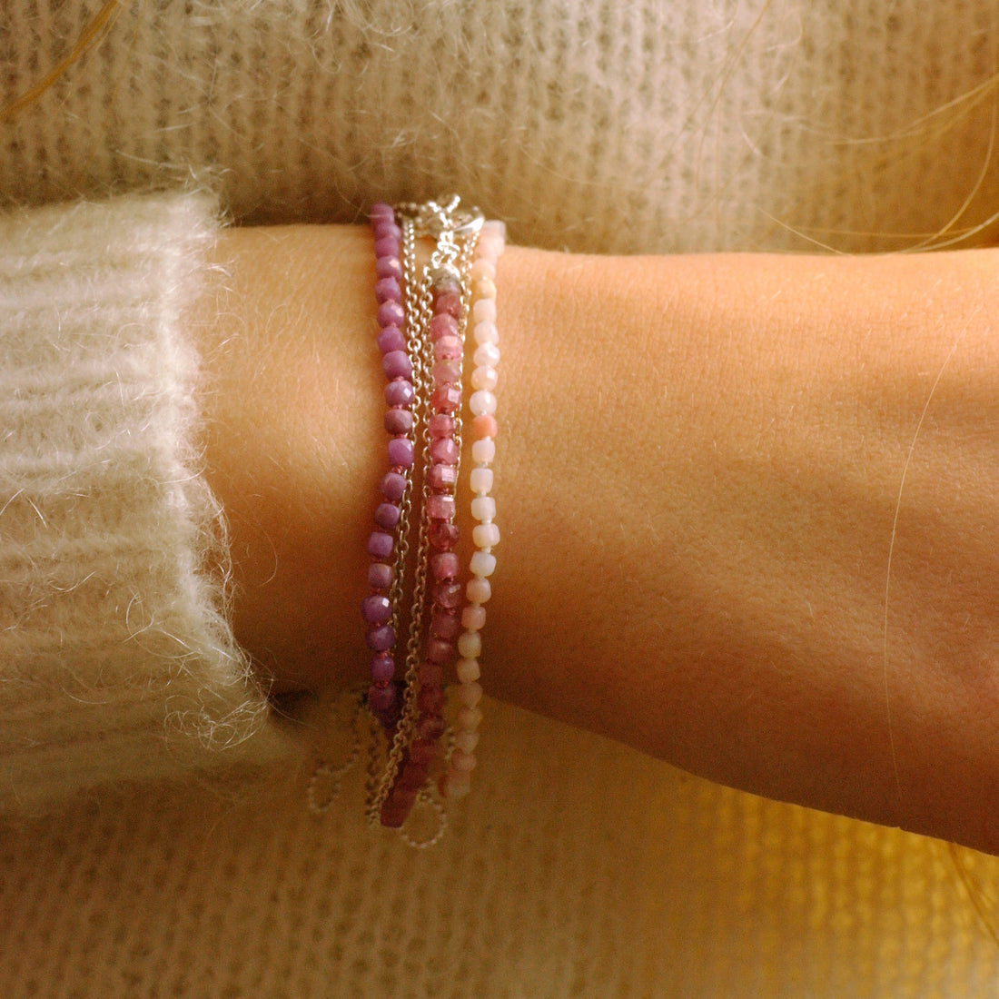 armband zilver en stenen-Hester Zagt