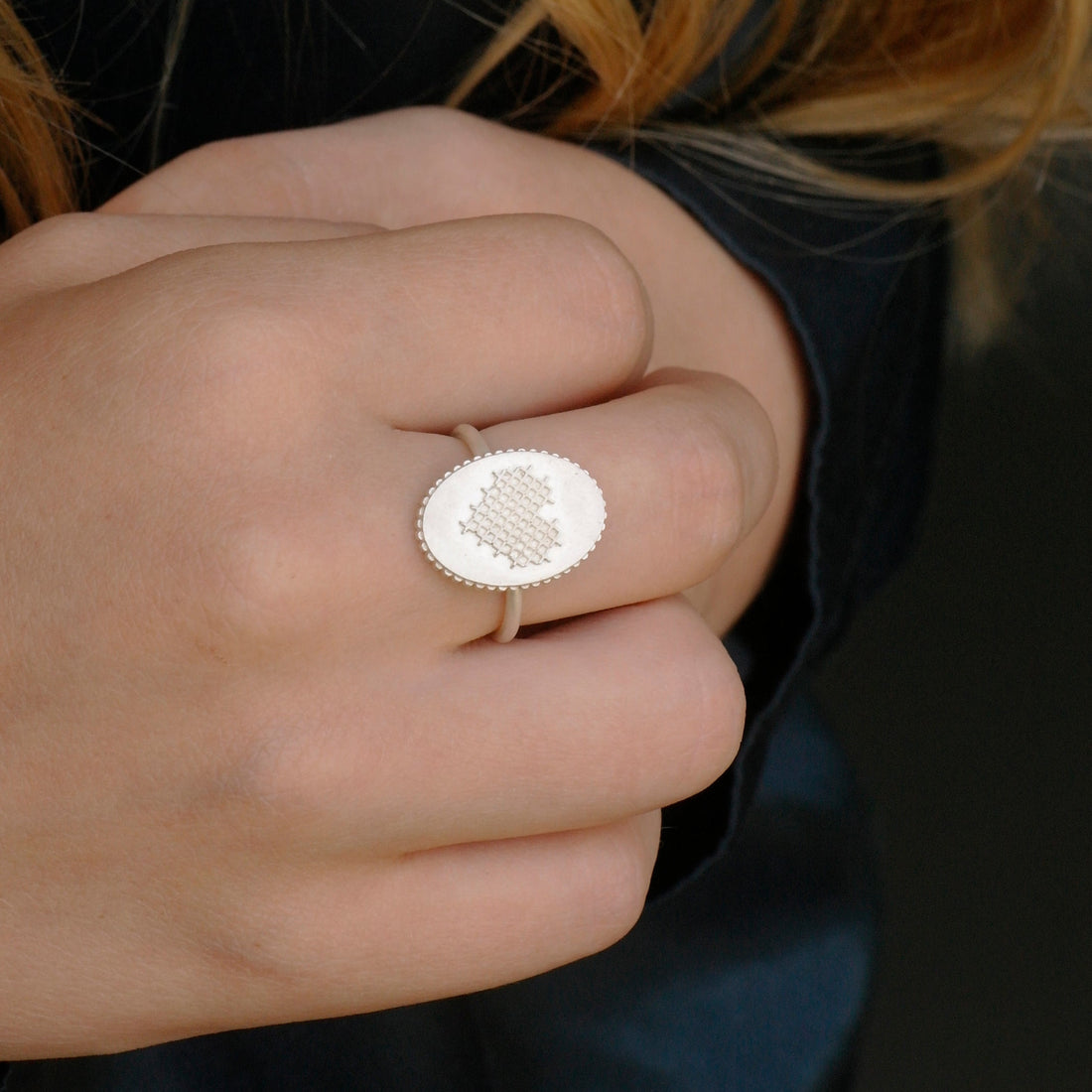 hartje ring zilver-Hester Zagt