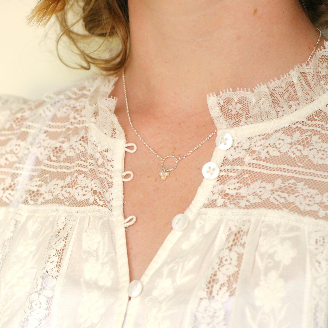 parelketting met zilver