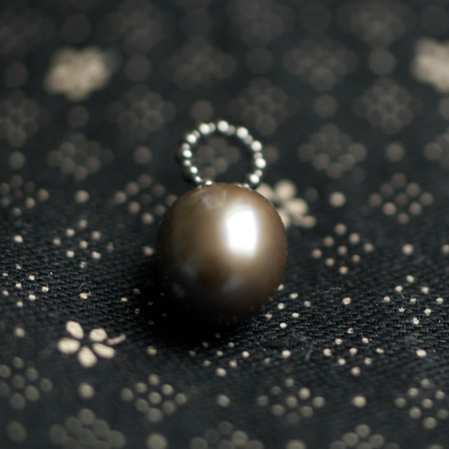 Unieke Zwarte Parel hanger - Handgemaakt Zilver