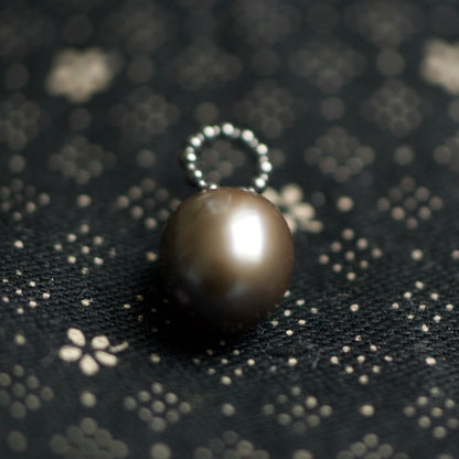 Unieke Zwarte Parel hanger - Handgemaakt Zilver